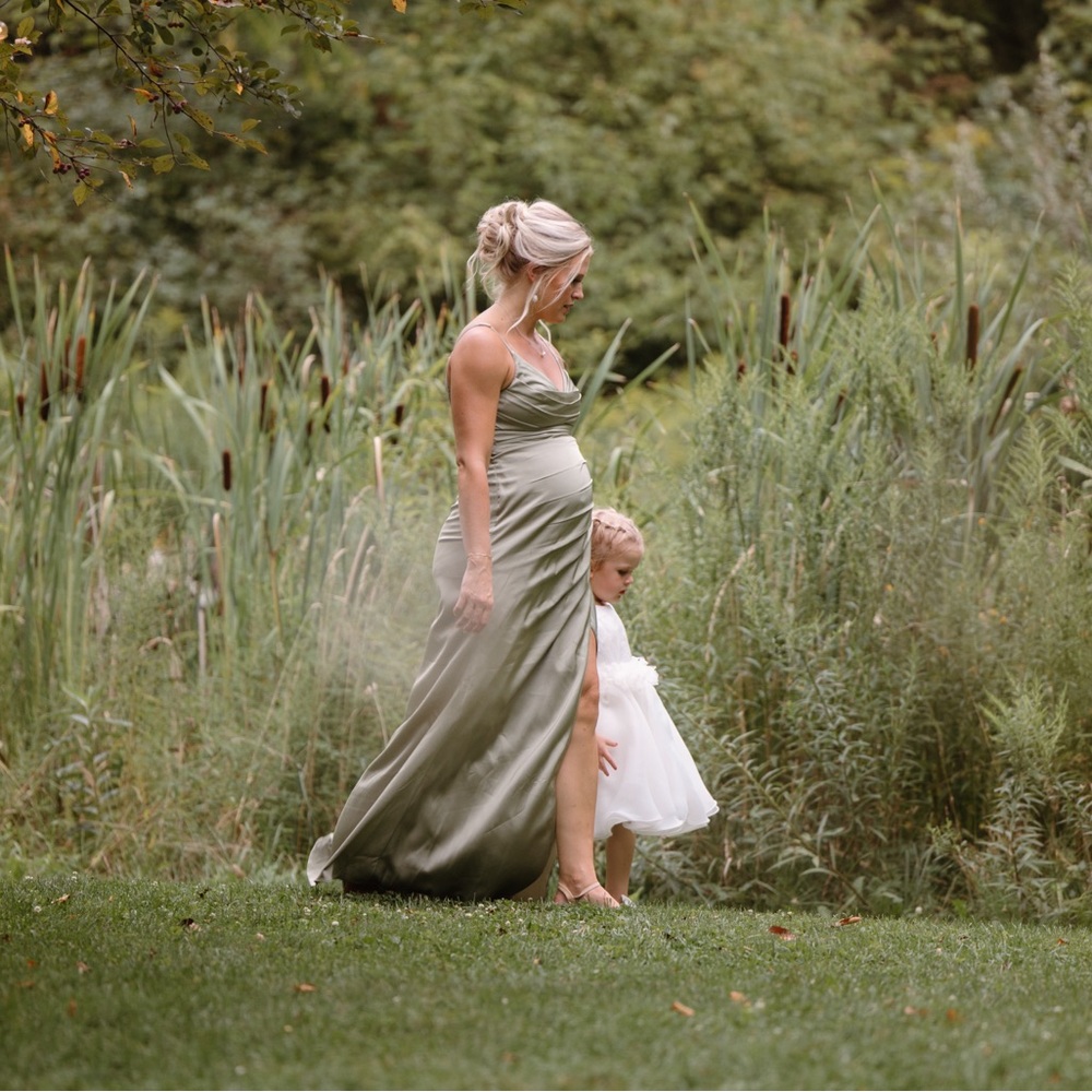 Azazie Pistachio Green Evening Gown - Picture 5 of 5